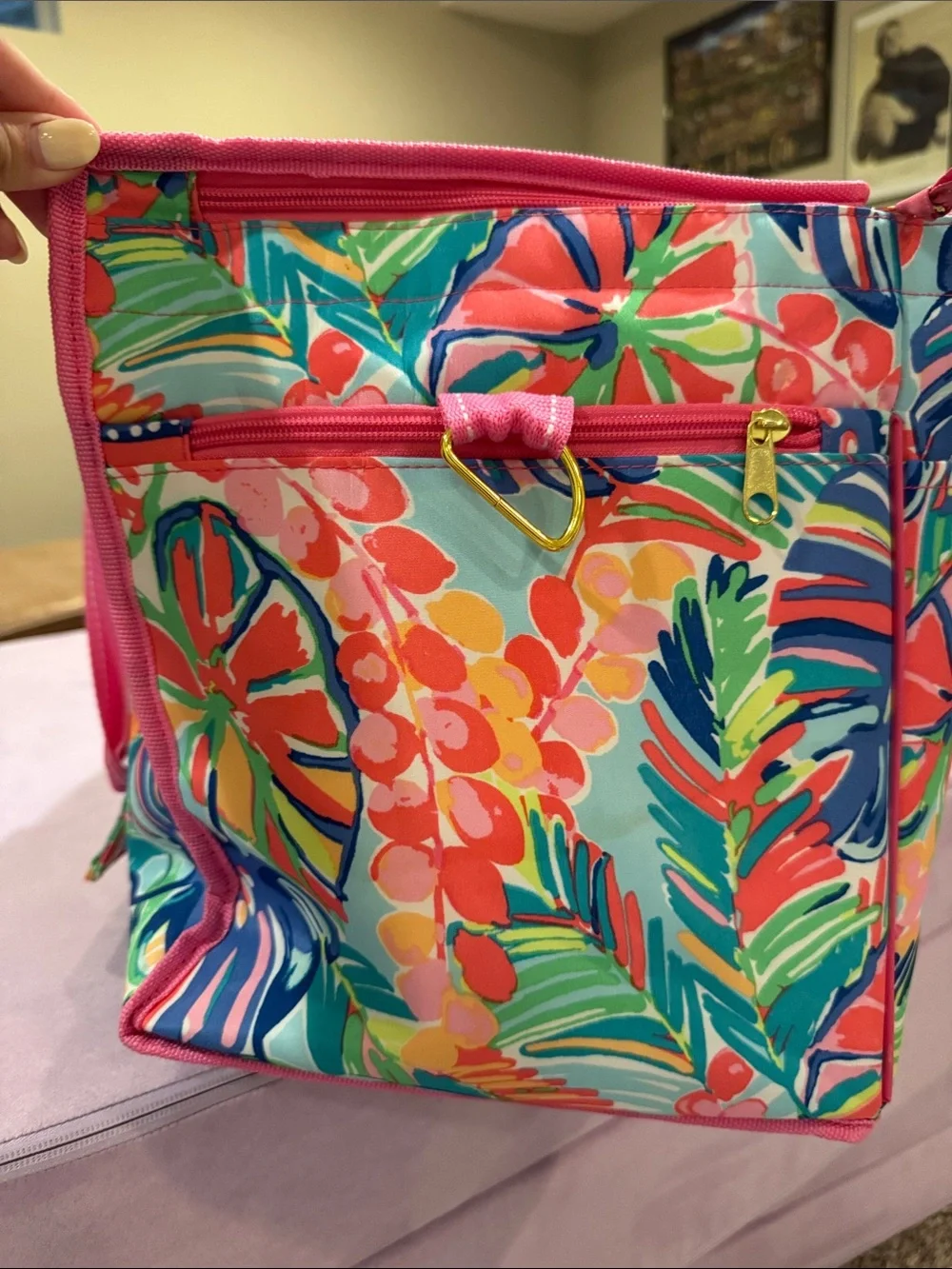 Lilly Pulitzer Floral Tropical Tote in Pink, Blue, Green